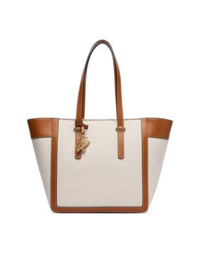 Tommy Hilfiger Torebka Th Script Tote Canvas AW0AW18829 Kremowy