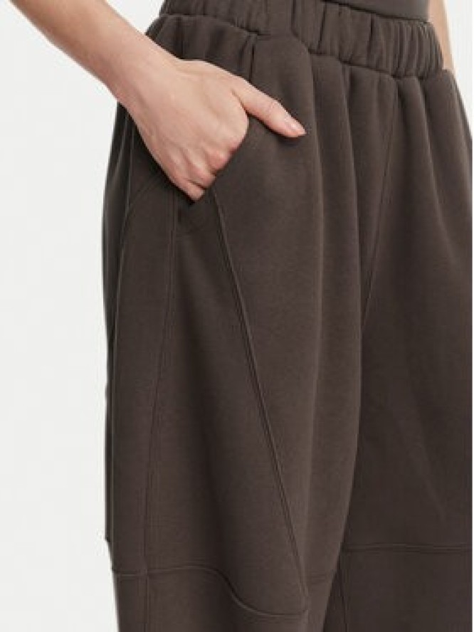 Kappa Spodnie dresowe 36226ZW Brązowy Oversize