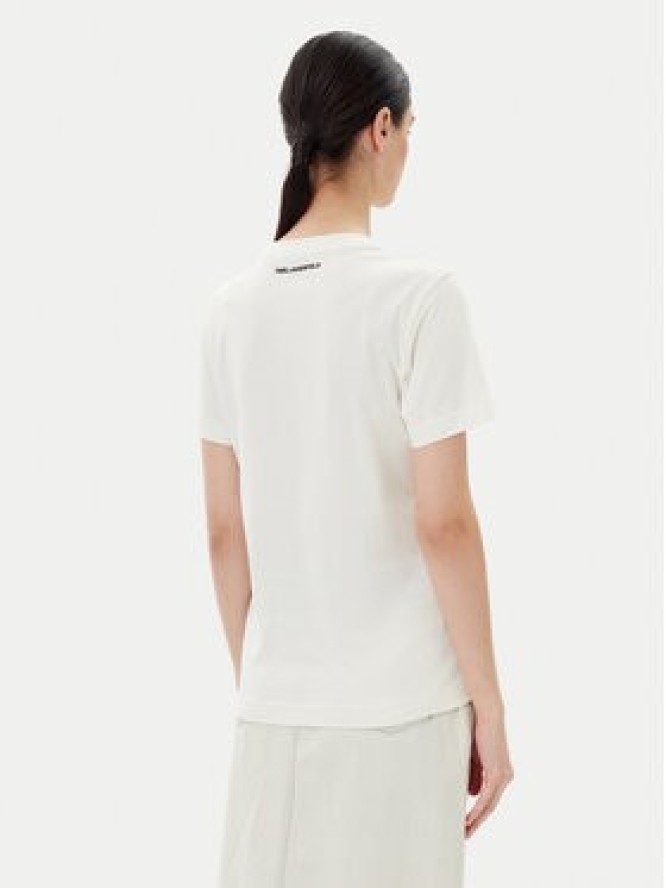 KARL LAGERFELD T-Shirt A1W17128 Écru Regular Fit