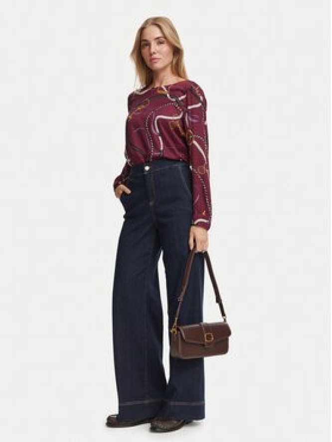 Marella Bluzka Emme by Marella Effetto 2625116112 Bordowy Regular Fit