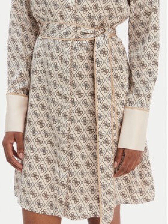 Guess Sukienka koszulowa W6RK90 WF1T2 Beżowy Regular Fit