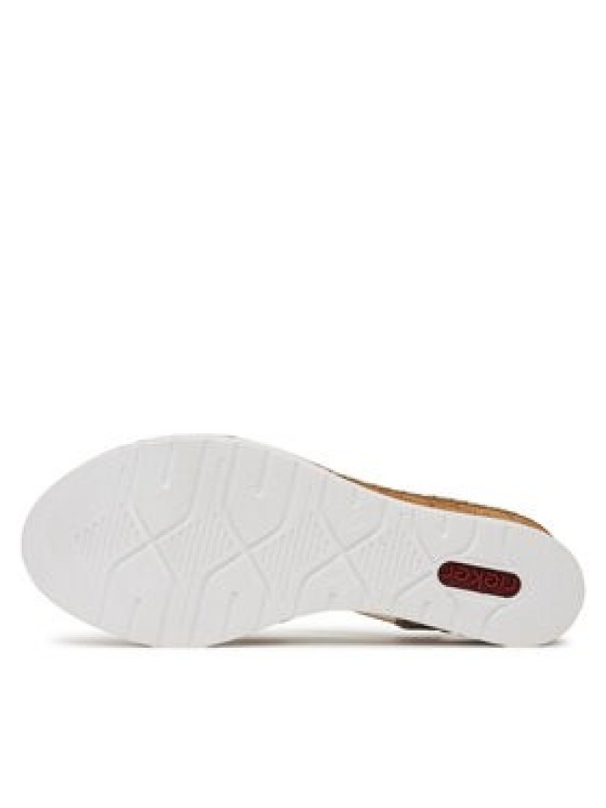 Rieker Sandały V3822-90 Srebrny