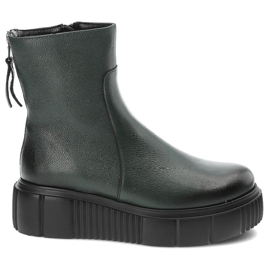 Zielone Botki Armodo Wygodne Obuwie Damskie Na Platformie