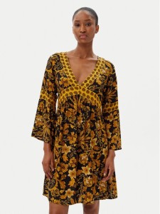 Selmark Sukienka letnia BM298 Czarny Relaxed Fit