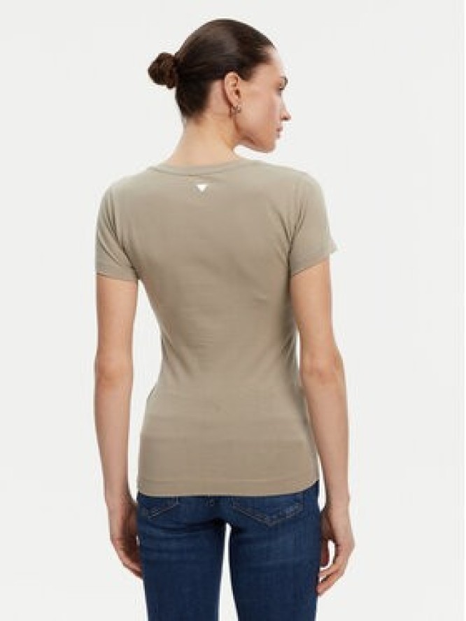 Guess T-Shirt W5GI08 J1314 Khaki Slim Fit