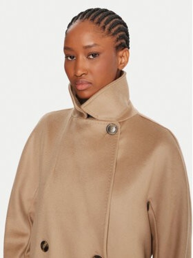 Weekend Max Mara Płaszcz wełniany Resina 2525016102 Beżowy Regular Fit