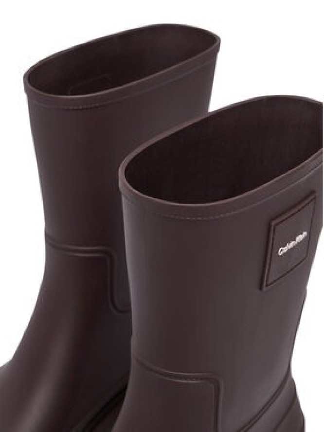 Calvin Klein Kalosze Rainboot Rubber HW0HW03179 Brązowy ciemny