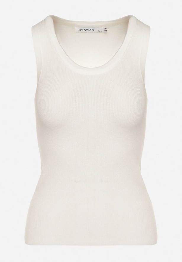 Jasnobeżowy Top z Modalem i Wiskozą Sanilatia