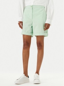 Tommy Hilfiger Szorty materiałowe WW0WW42457 Zielony Regular Fit