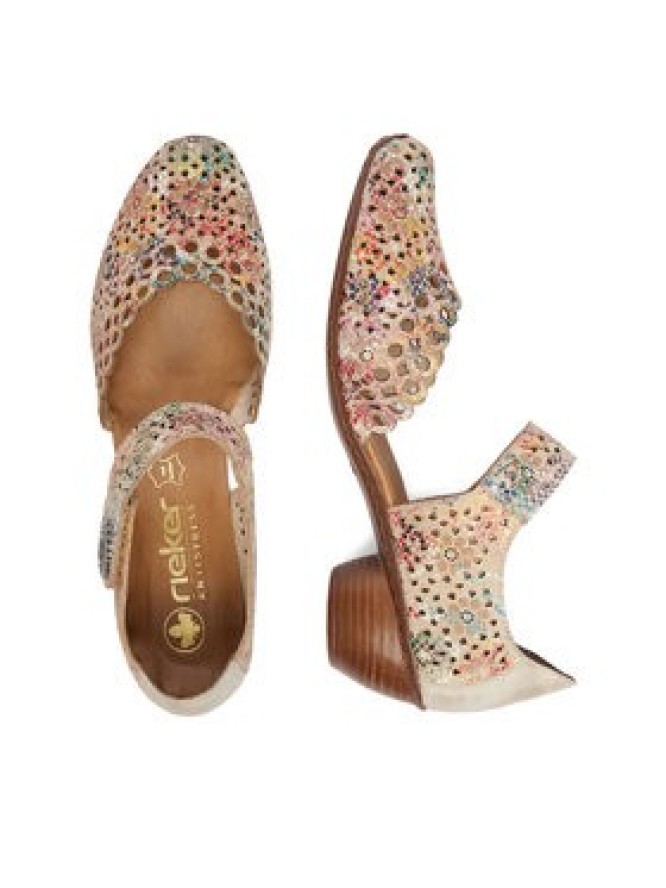 Rieker Półbuty 43753-91 Beżowy