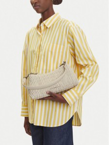 Calvin Klein Jeans Torebka Rouched Shoulder Bag LV04K3088G Écru