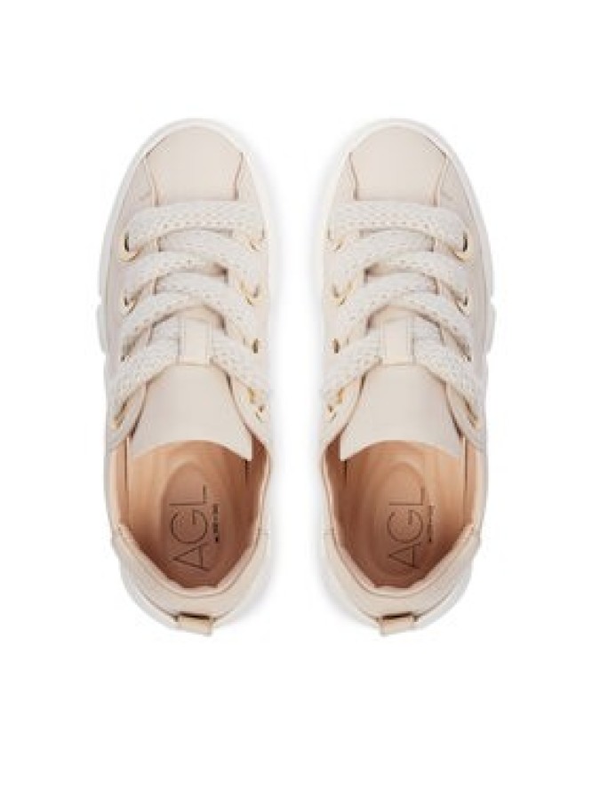 AGL Sneakersy Soft Bubble D938055PGS Kremowy