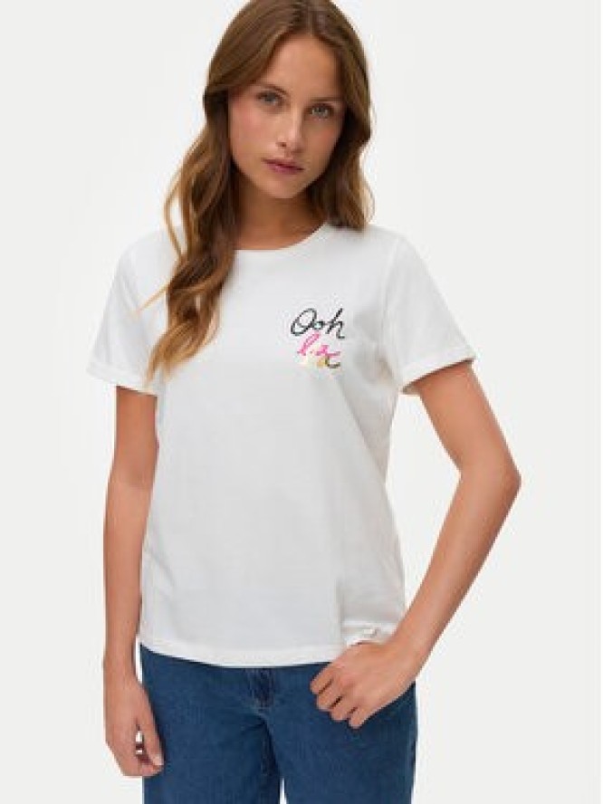 Vero Moda T-Shirt Ikami 10340181 Biały Regular Fit