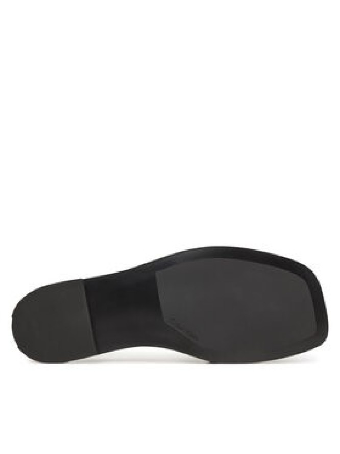 Calvin Klein Klapki Flat Slide W/Ck Hw Big - Lth HW0HW02482 Czarny