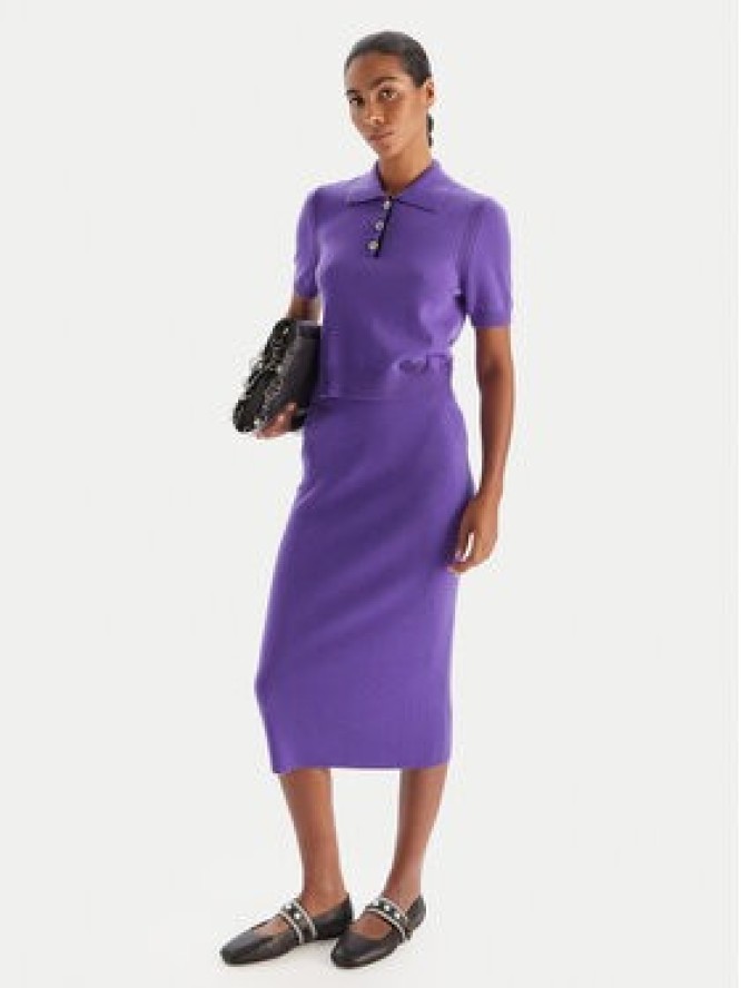 PINKO Sweter Gorgona 105450 A2Q9 Fioletowy Regular Fit