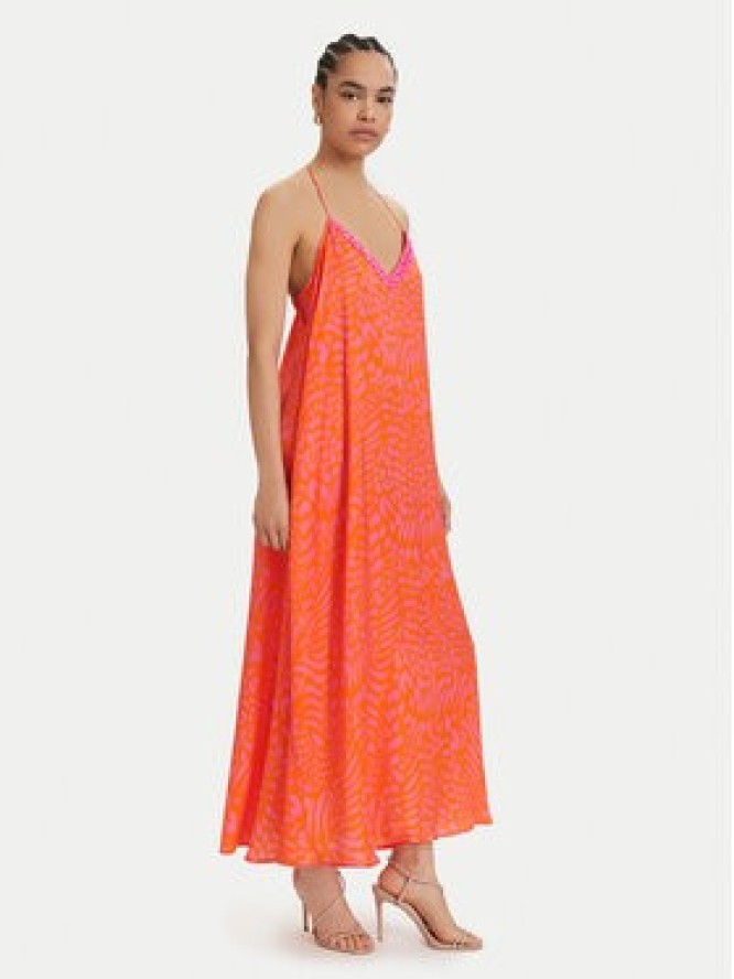 LOLA CASADEMUNT Sukienka letnia LS2616030 Pomarańczowy Regular Fit