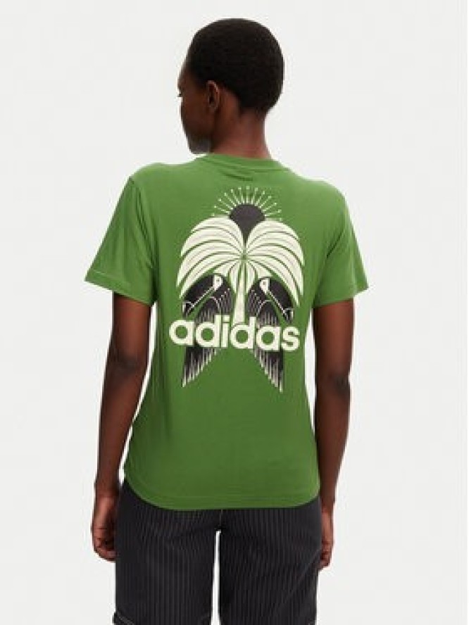 adidas T-Shirt FARM Graphic JD6292 Zielony Regular Fit