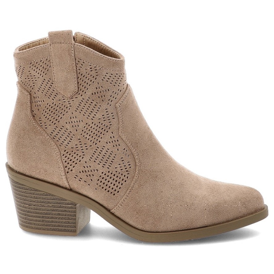 Beżowe Kowbojki S.Barski Stylowe Obuwie Damskie
