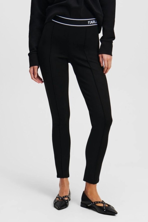KARL LAGERFELD Czarne damskie legginsy, Rozmiar XS