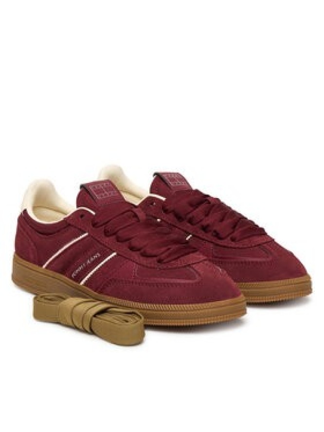 Tommy Jeans Sneakersy The Greenwich Edge Suede EN0EN02924 Bordowy
