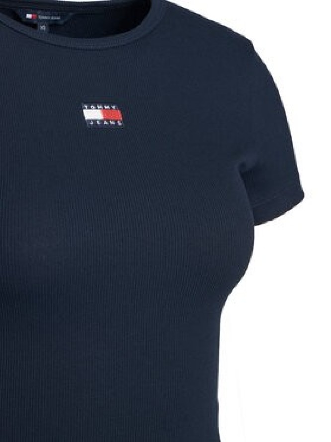 Tommy Jeans Longsleeve Badge DW0DW17881 Granatowy Slim Fit