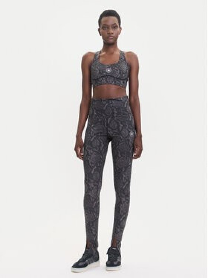 adidas by Stella McCartney Legginsy Training Rolltop Splitcuff JW4575 Szary Slim Fit