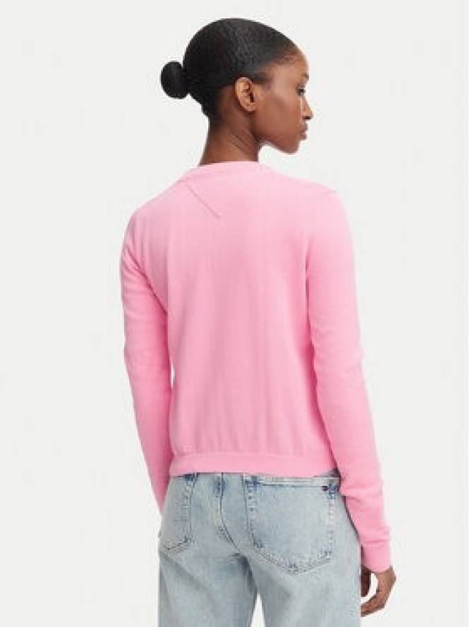 Tommy Jeans Kardigan DW0DW20976 Różowy Regular Fit