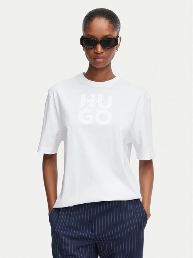 HUGO T-Shirt Dashire_5 50566678 Biały Relaxed Fit