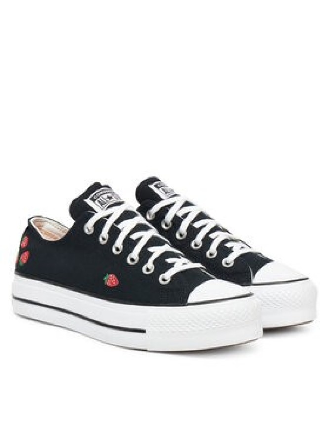 Converse Trampki Chuck Taylor All Star Lift Platform Embroidered Strawberries A14935C Czarny