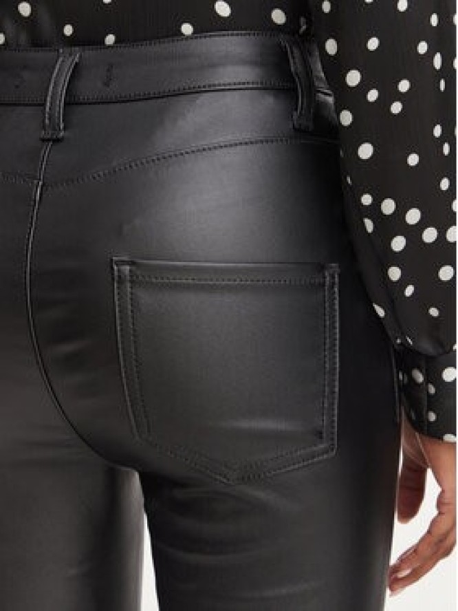 Rinascimento Spodnie z imitacji skóry CFC0130092003 Czarny Slim Fit