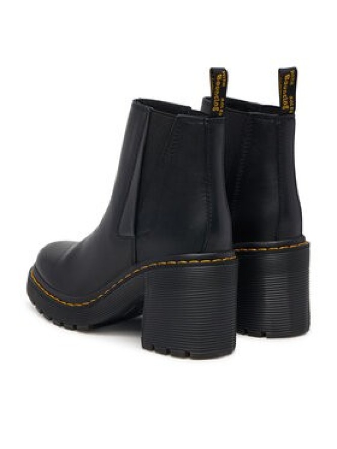 Dr. Martens Botki Spence Leather Flared Heel DM26440001 Czarny