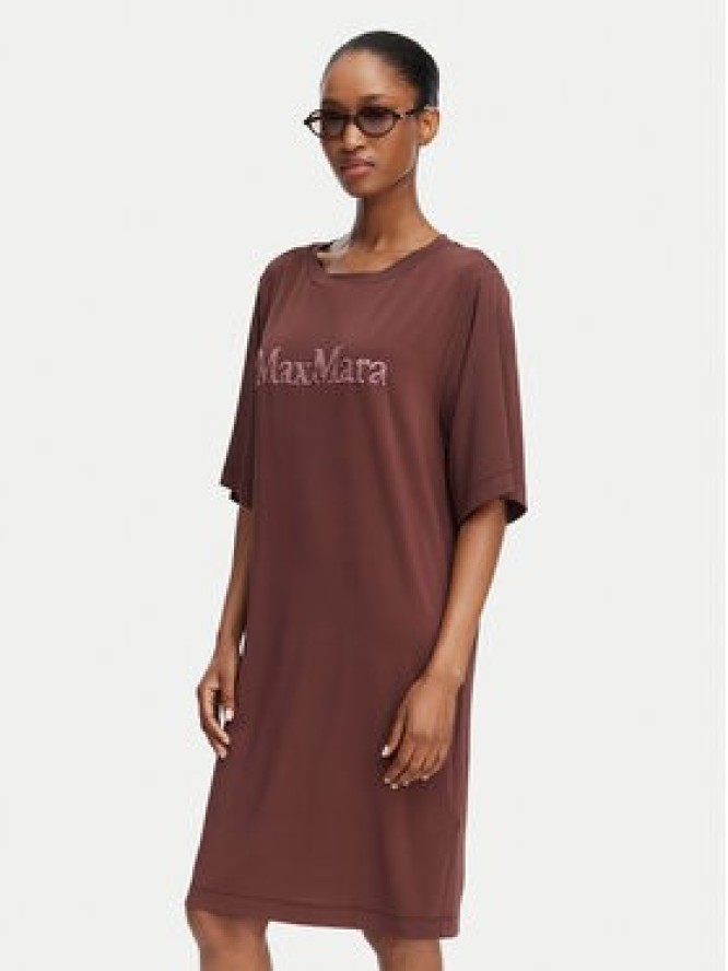 Max Mara Beachwear Sukienka codzienna 2616621049650 Brązowy Regular Fit