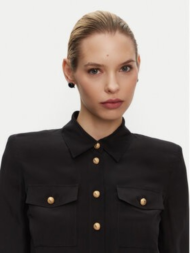 Balmain Koszula DF1HS050SD42 Czarny Regular Fit