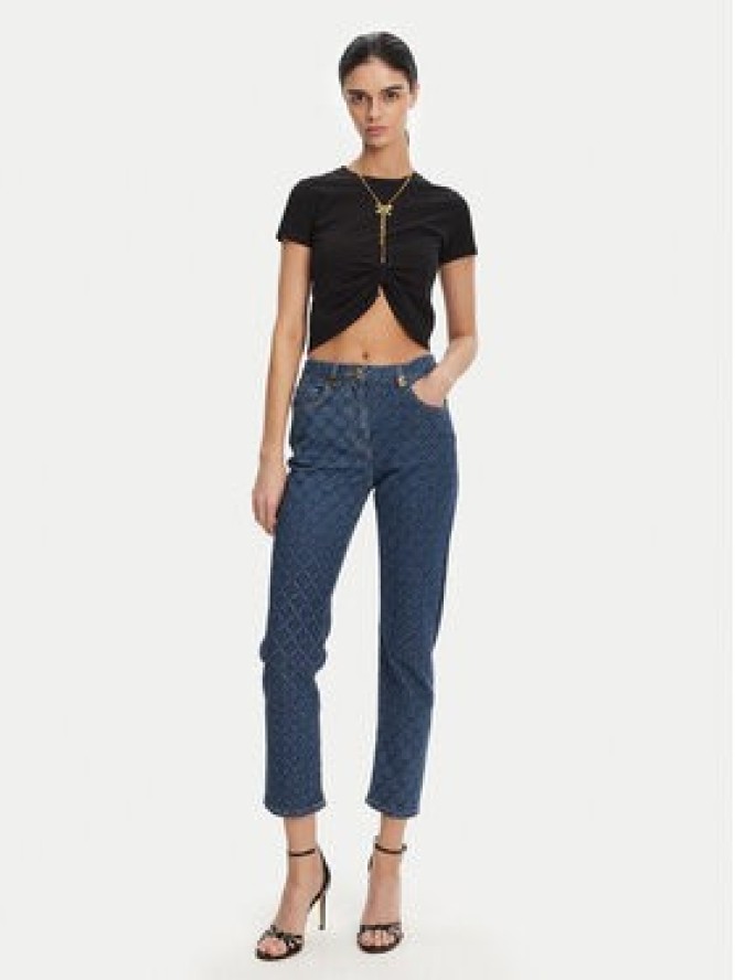 Elisabetta Franchi T-Shirt MA-006-51E2 Czarny Regular Fit