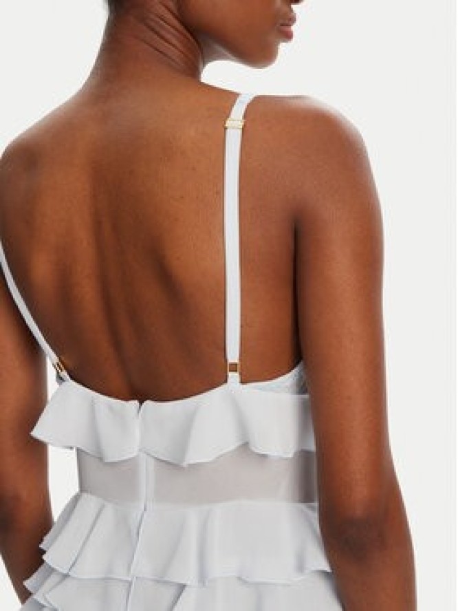 Elisabetta Franchi Sukienka koktajlowa AB-R42-52E2-V680 Biały Regular Fit