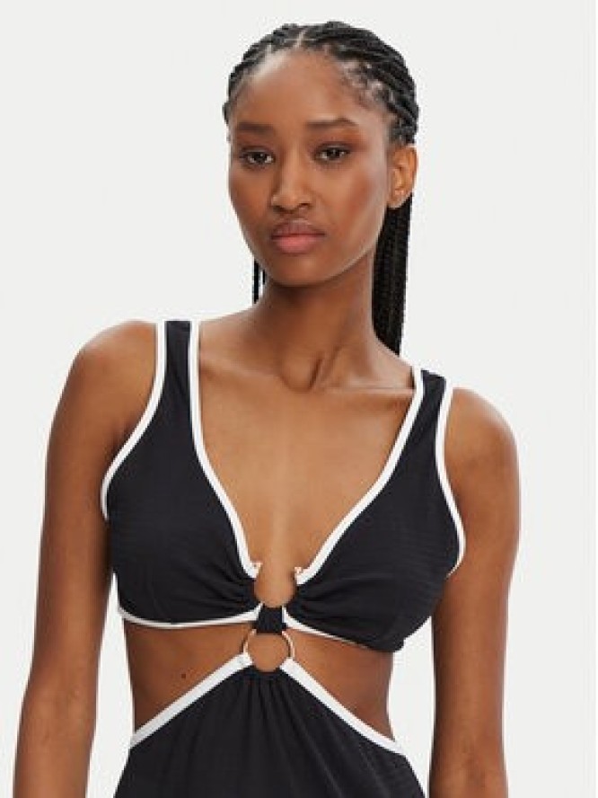 Seafolly Sukienka letnia Beach Bound 55111-DR Czarny Slim Fit