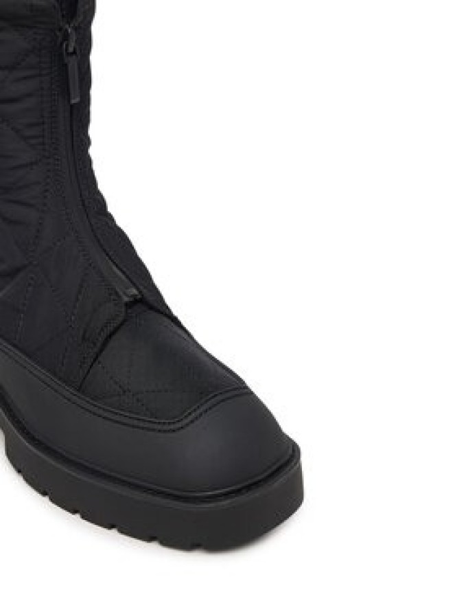 Calvin Klein Botki Chunky Zip Boot Mat Mix Aop Em HW0HW03205 Brązowy ciemny