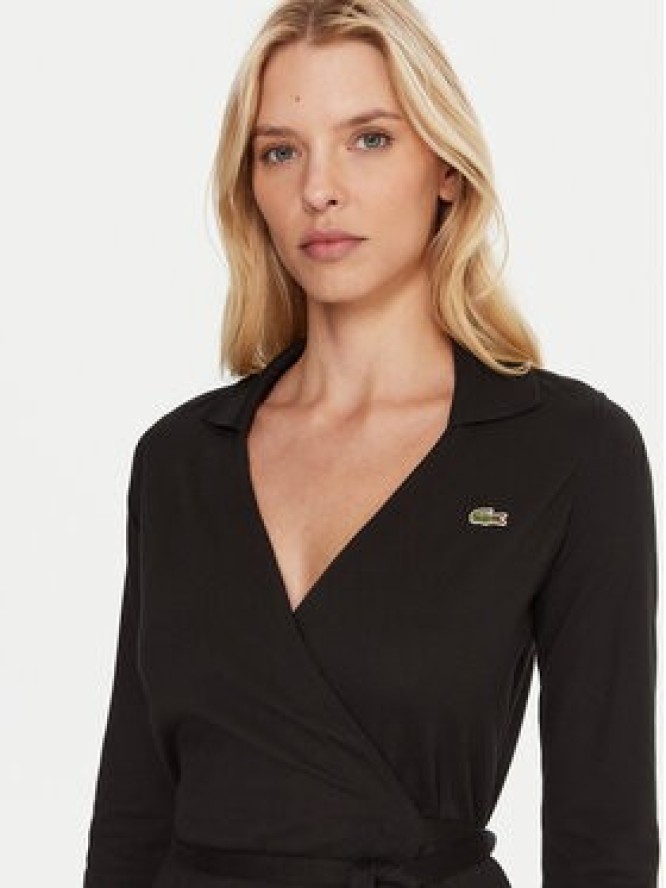 Lacoste Sukienka codzienna EF6022 Czarny Slim Fit