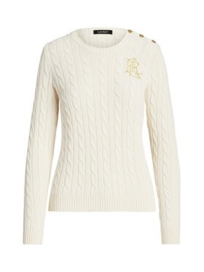 Lauren Ralph Lauren Sweter 200932223002 Écru Slim Fit