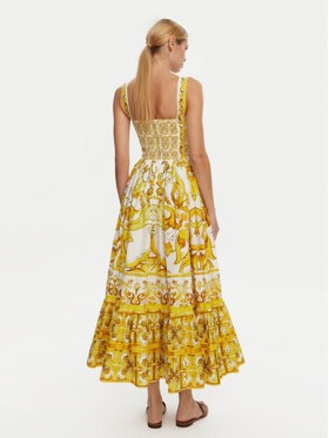 Dolce&Gabbana Sukienka letnia F6AEIT HH5A1 Żółty Regular Fit