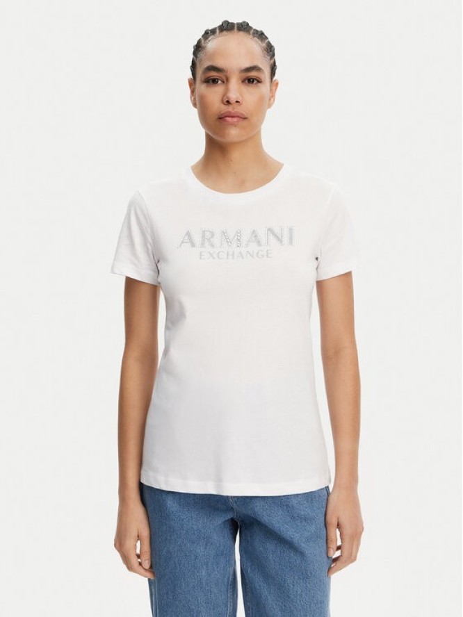 Armani Exchange T-Shirt XW000387 AF10354 U0002 Biały Regular Fit