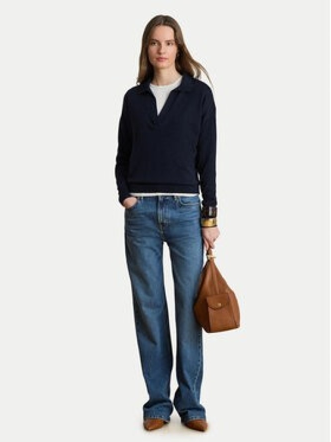 LAUREN RALPH LAUREN Sweter 200P14056003 Granatowy Regular Fit