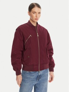Patrizia Pepe Kurtka bomber 8O0185 A619 Bordowy Regular Fit