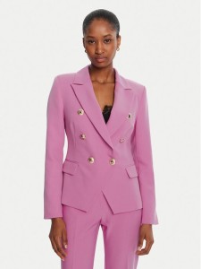 Rinascimento Marynarka CFC0126227003 Różowy Slim Fit