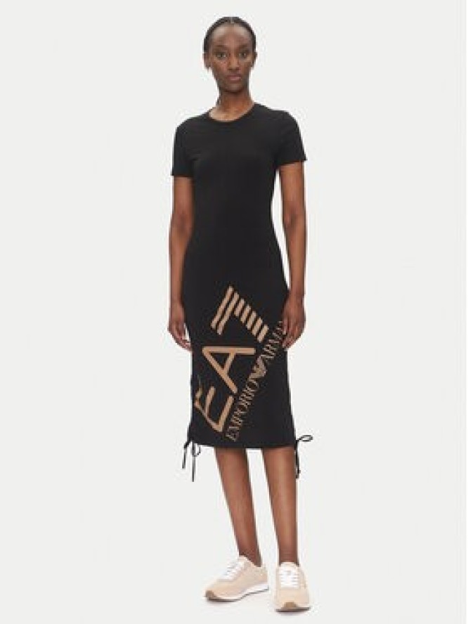 EA7 Emporio Armani Sukienka codzienna 7W000746 AF10373 UC001 Czarny Slim Fit