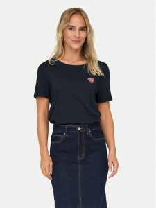 ONLY T-Shirt Kita 15244714 Granatowy Regular Fit