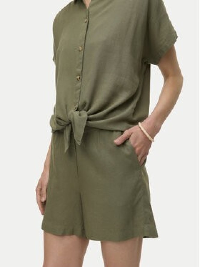 Vero Moda Szorty materiałowe Thea 10333804 Zielony Loose Fit