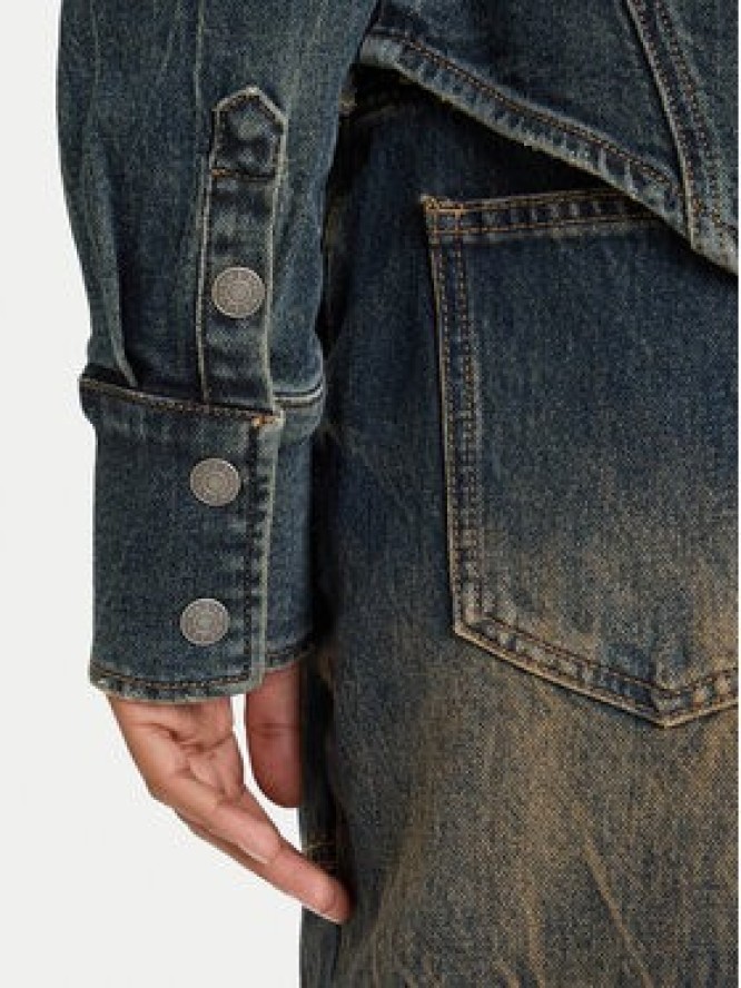 Guess Jeans Koszula jeansowa W5BH47 D4ON3 Granatowy Regular Fit