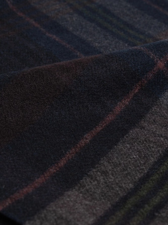 Szal w kratę granatowy Remi 403