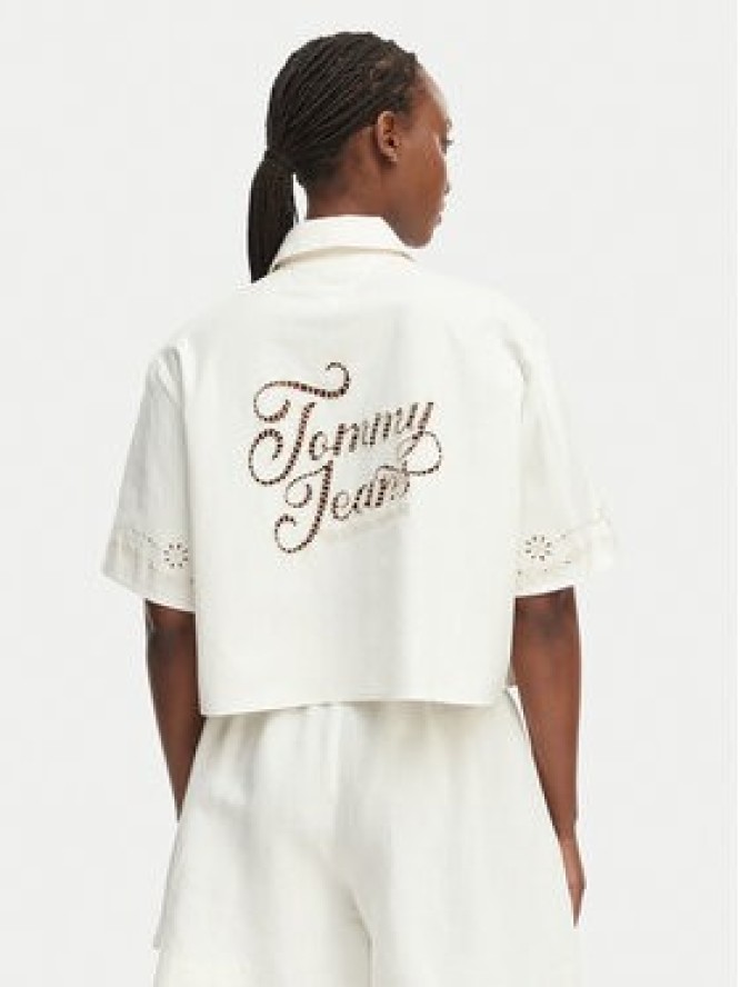 Tommy Jeans Koszula DW0DW22214 Kremowy Relaxed Fit
